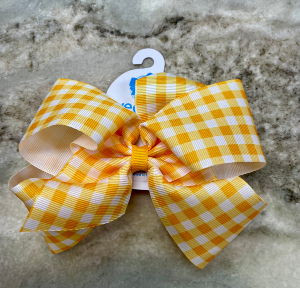 KING Gingham Print Bow