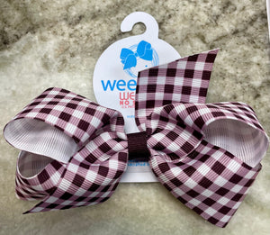 MED Gingham Print Bow