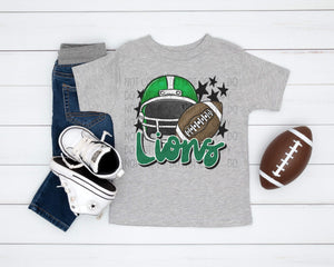 Green Lions Football Tee