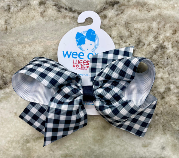 MED Gingham Print Bow