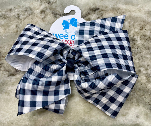 KING Gingham Print Bow