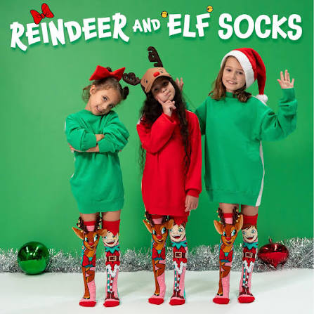 MadMia Reindeer and Elf Socks