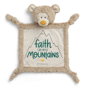 Faith Can Move Mountains Rattle Blankie