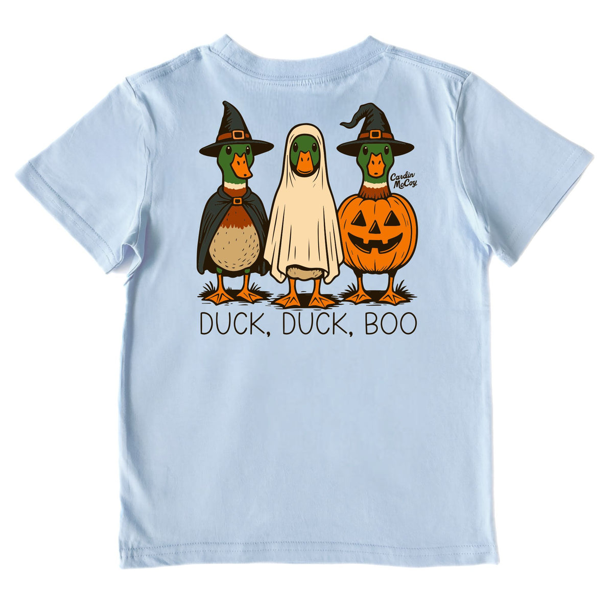 Duck, Duck, Boo Performance Short-Sleeve Tee-Blue Sky