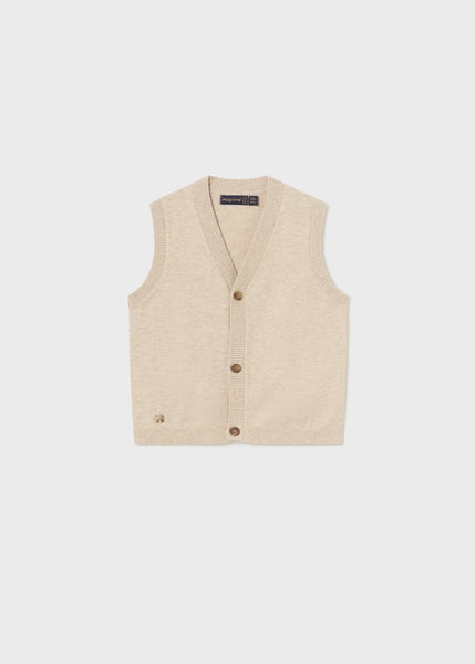 Knit Vest-Beige