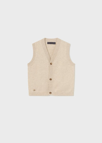 Knit Vest-Beige