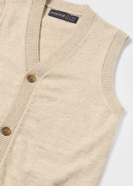 Knit Vest-Beige