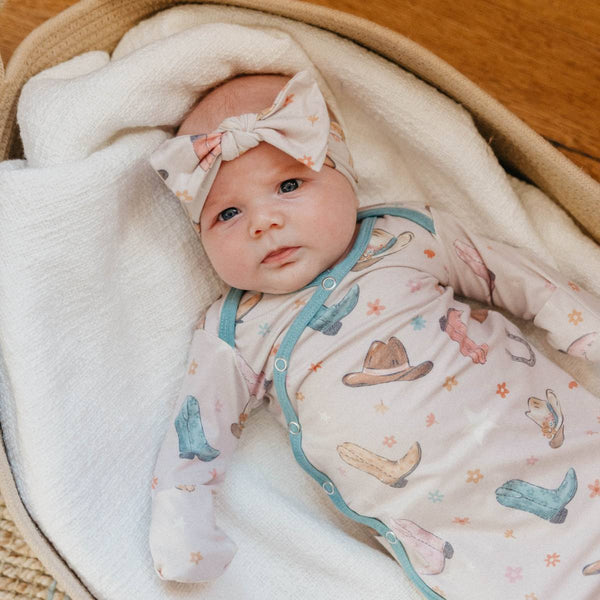 Cheyenne Newborn Knotted Gown