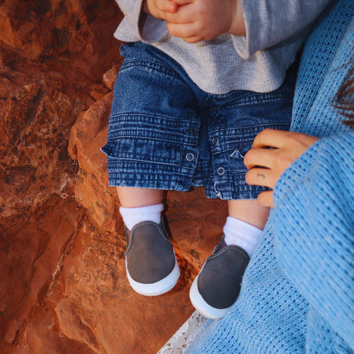 Liam Soft Soles-Charcoal Grey