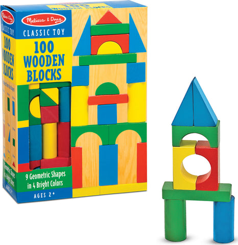 MD 100 Piece Wood Blocks Set
