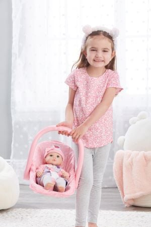MA Car Seat/Carrier for Dolls - Pink Hearts