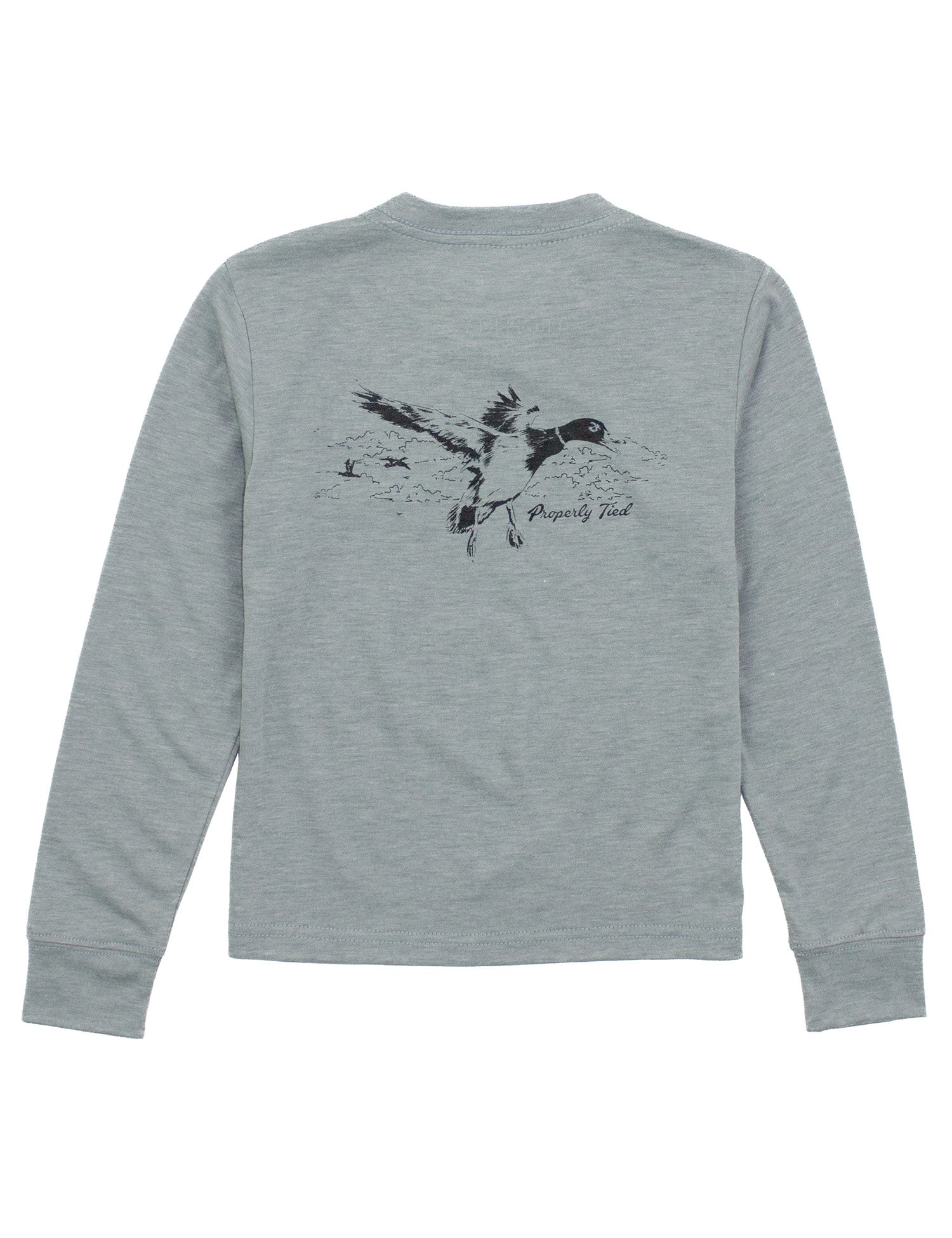 Portland Pocket Tee LS Flying Mallard Moss Grey
