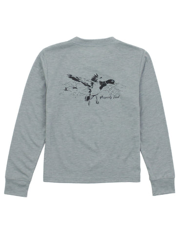 Portland Pocket Tee LS Flying Mallard Moss Grey