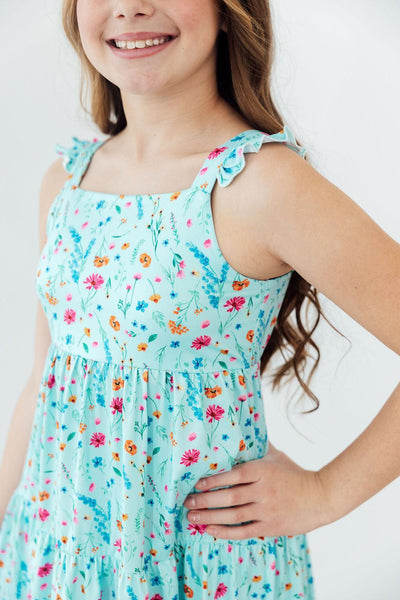 Bluebell Breeze Ruffle Maxi Dress