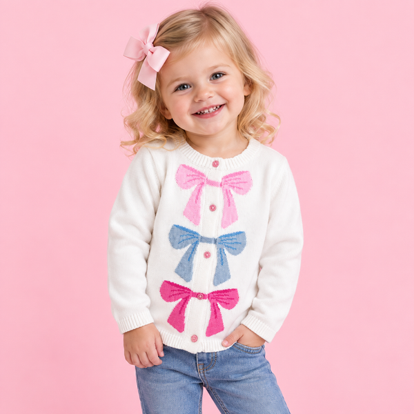 Colorful Bow Cardigan