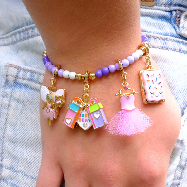 Charm It Gold Ballet Tutu Charm