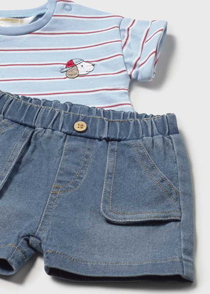 Tide Blue Stripe Short Set