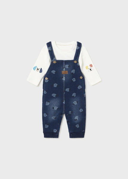 Dungarees and T-Shirt Set-Dark Jeans