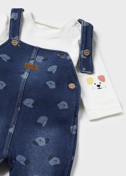 Dungarees and T-Shirt Set-Dark Jeans