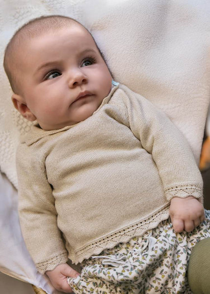 Sweater and Olive Print Bloomer Set with Tights