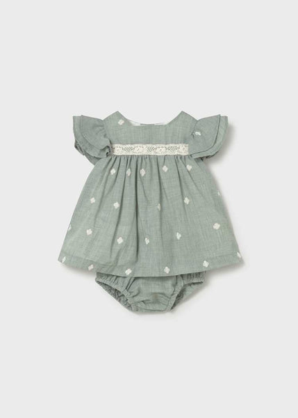 Aqua Cream Floral Dress