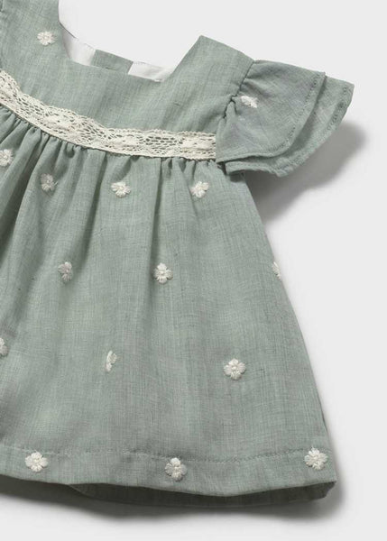 Aqua Cream Floral Dress