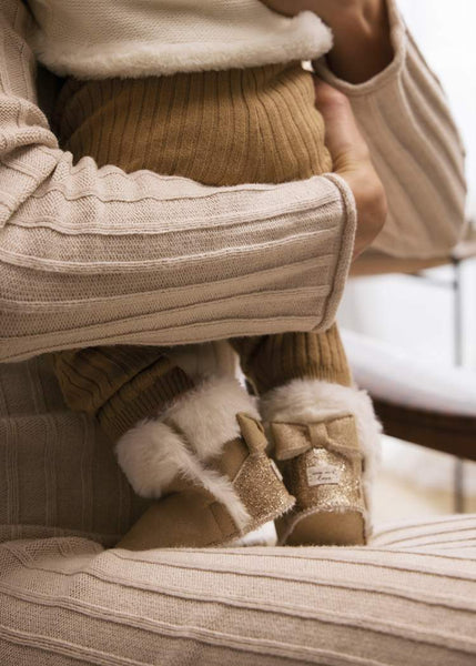 Newborn Girl Faux Fur Lined Boots