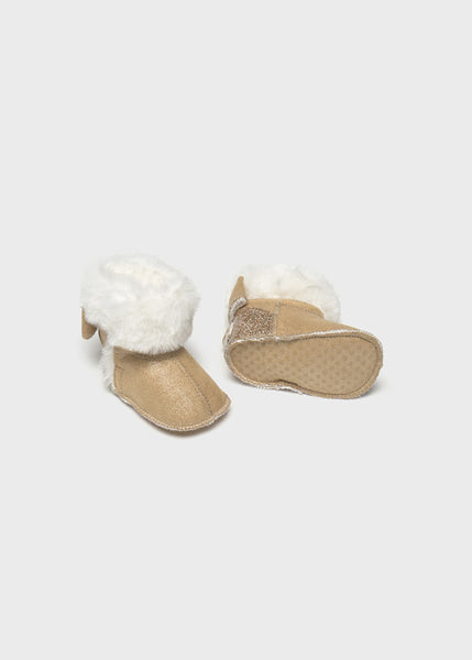 Newborn Girl Faux Fur Lined Boots