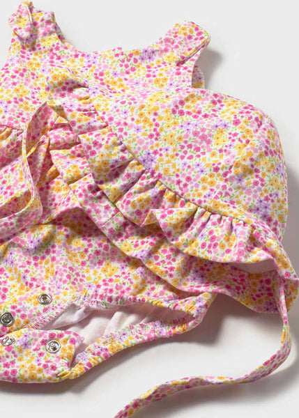 Rosa Floral Romper with Hat Set