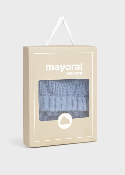 Newborn Hat and Mittens Set - Blue