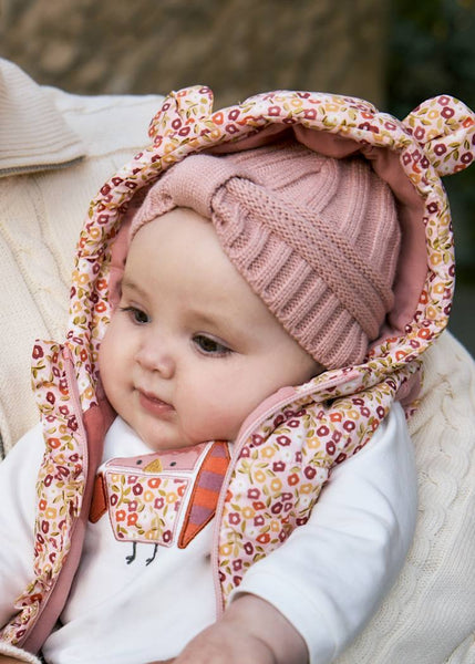 Newborn Hat and Mittens Set - Pink