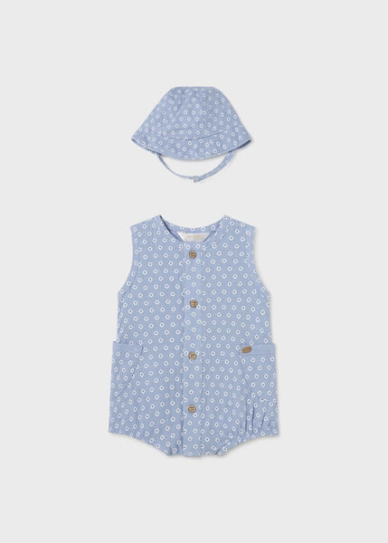 Printed Romper w/Hat-Niagara