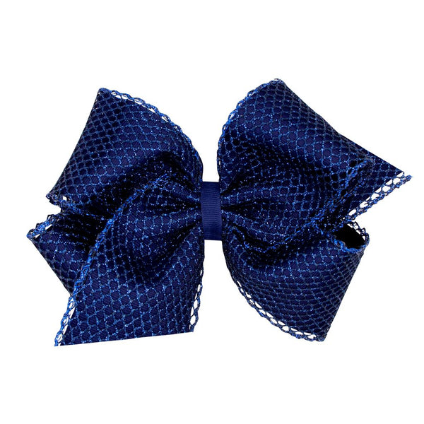 King Glitter Overlay Bow