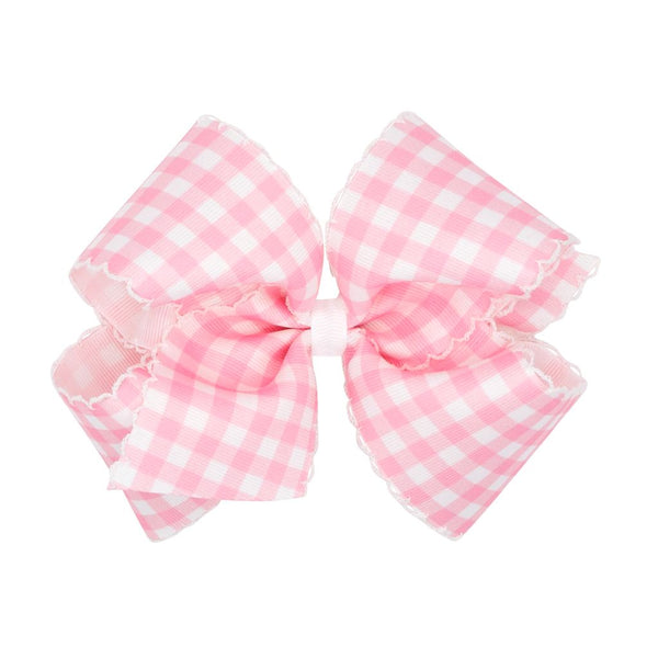 Gingham Moonstitch King Bow
