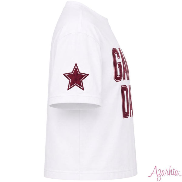 Maroon Shimmer Game Day Tee