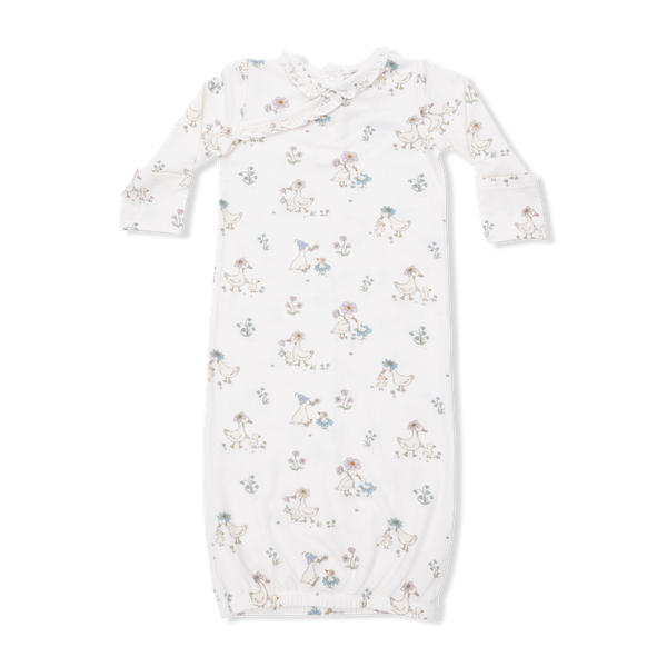 Kimono Gown & Knot Headband Set - Flower Ducklings