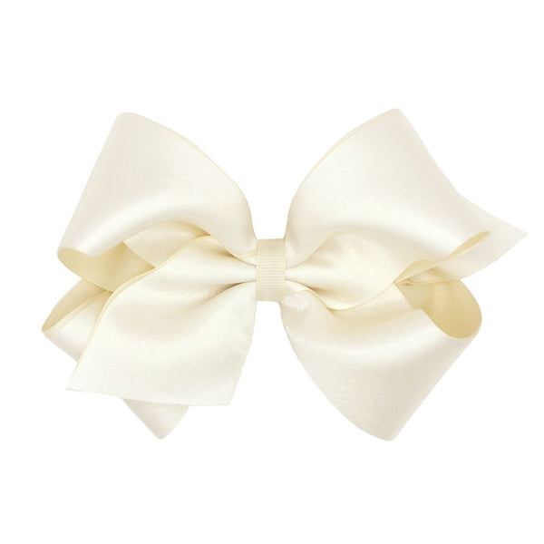 King Satin/Grossgrain Overlay Bow