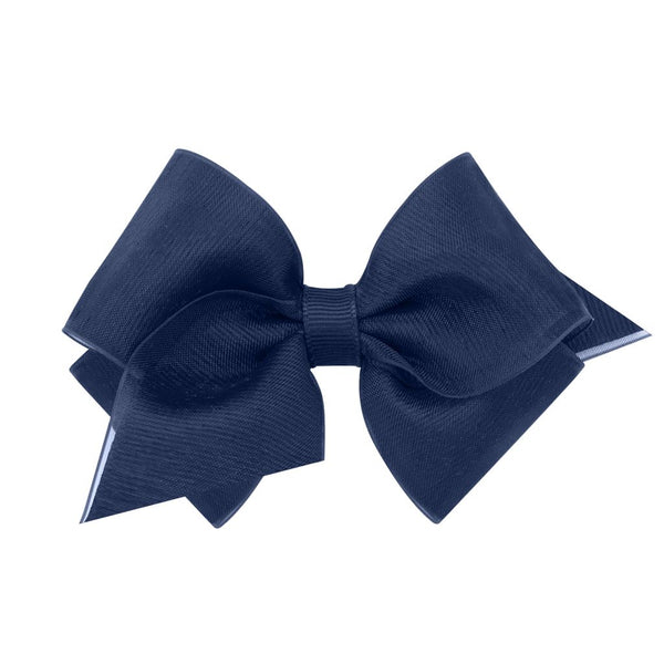 Extra Small Organza and Grosgrain Overlay Hair Bow