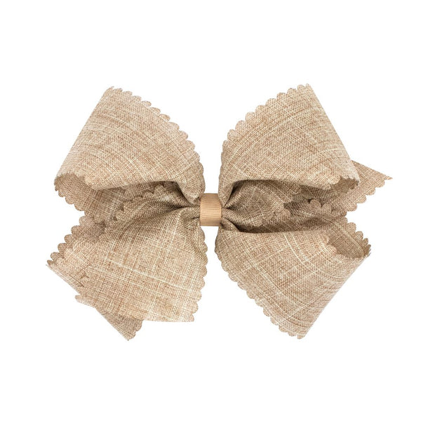 Linen Scallop Edge King Bow