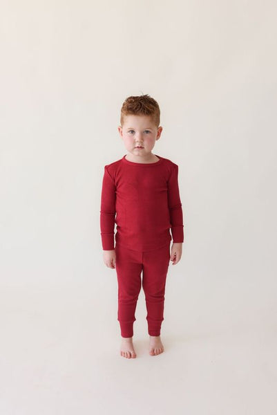 Crimson Waffle - Classic Pajama Set