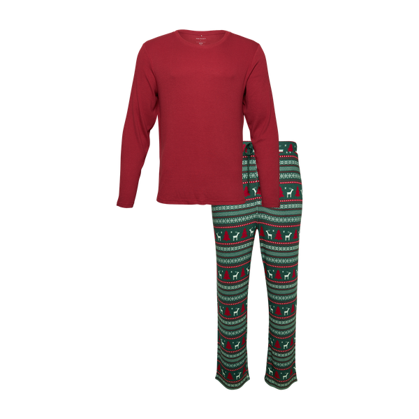 Holiday Flair Isle- Men's Long Sleeve Pajama