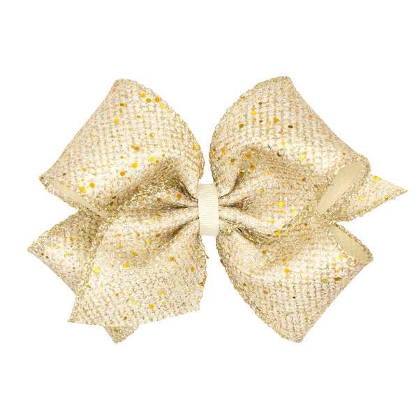 King Glitter Overlay Bow