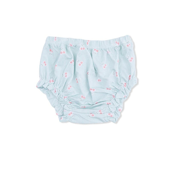 Top w/Bows & Ruffle Leg Bloomers - Tiny Cherry Stripe