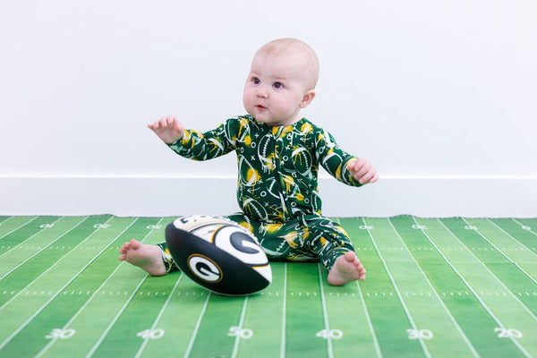 Green & Gold Graffiti Football Convertible Romper