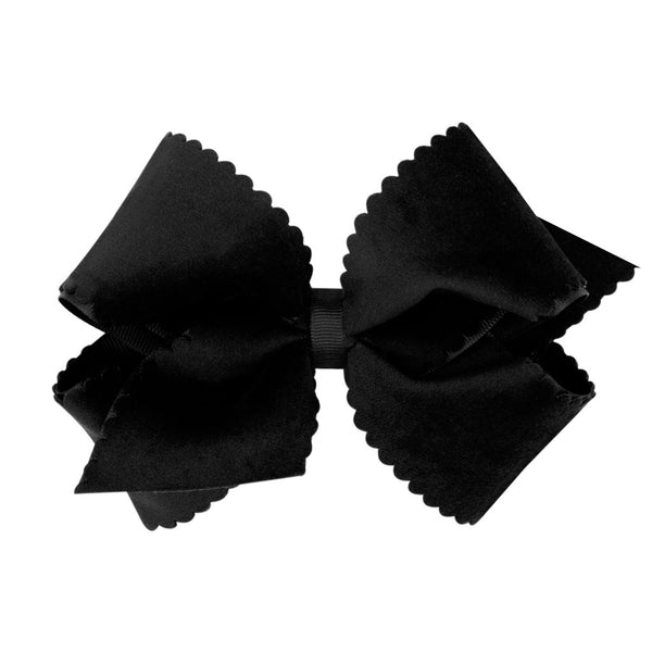 King Scallop Velvet Overlay Bow