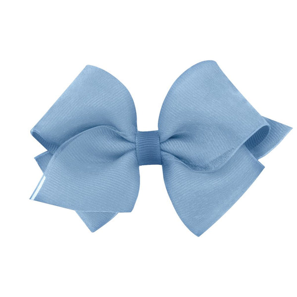 Extra Small Organza and Grosgrain Overlay Hair Bow