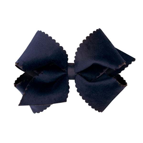 King Scallop Velvet Overlay Bow