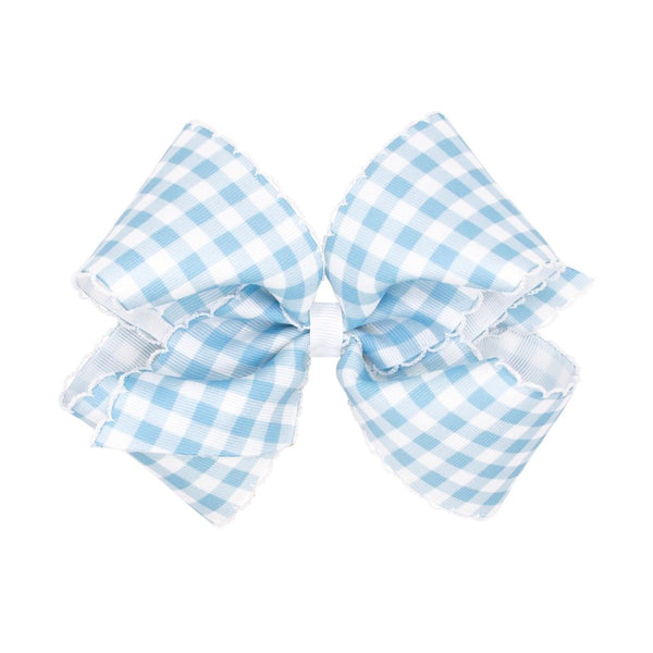 Gingham Moonstitch King Bow