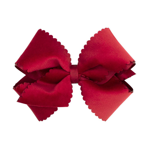King Scallop Velvet Overlay Bow