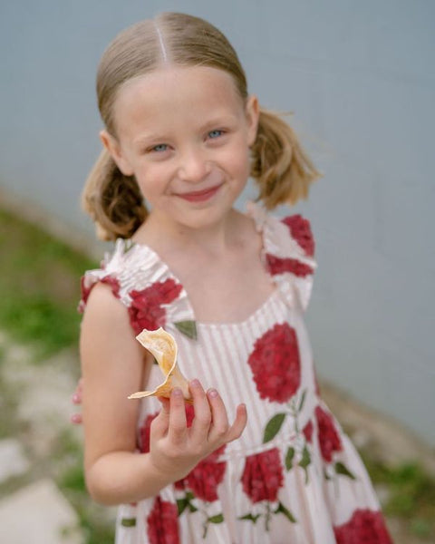 Pink Stripe Hydrangeas Via Dress